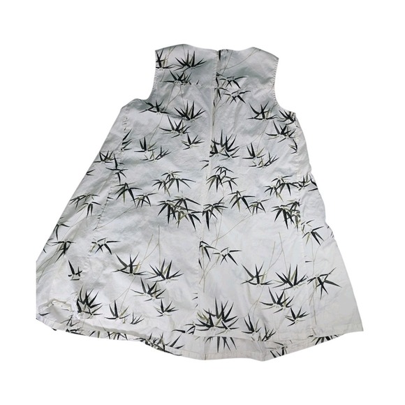 Talbots Womens Sleeveless Tunic Blouse Size 12 Bamboo Print Boho‎ Shirt Dressy - Picture 2 of 7